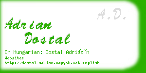 adrian dostal business card